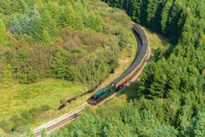 train through the mountains